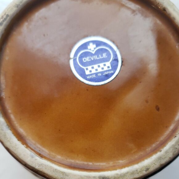 Vintage Deville Beer Mug Schooner Ship Nautical Raised Design Made in Japan - Picture 10 of 11